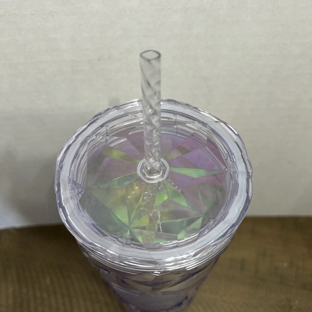 Starbucks Christmas 2023 Iridescent Diamond Prism Crystal Venti Tumbler Lot Of 3